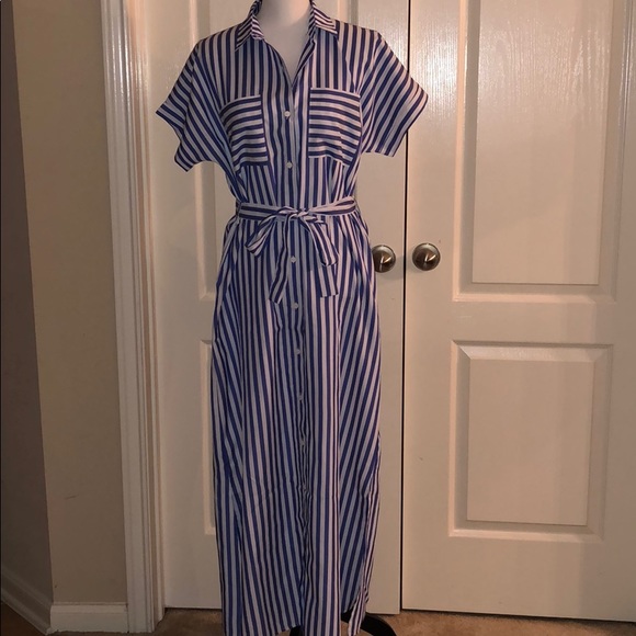 FAVLUX Dresses & Skirts - Stripe Print Shirt Dress - Like New